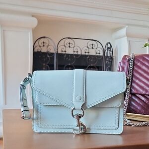 Rebecca Minkoff Light Blue Crossbody Bag with Silver Hardware